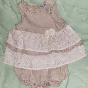 2 piece linen ruffle short set